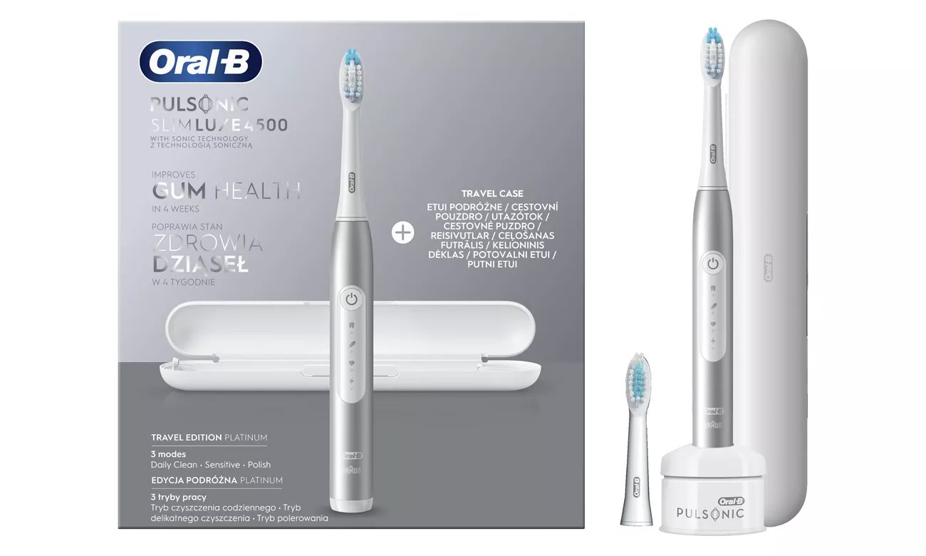 Szczoteczka soniczna Oral-B Pulsonic Slim Luxe 4500 Platinum Travel Edition